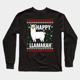 Happy Llamakah Christmas Long Sleeve T-Shirt